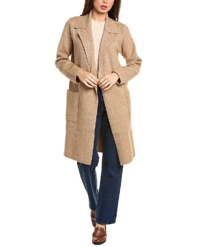 Oversized women's wool coats in a monochromatic look for a trendy outfitStella + Lorenzo Open Front Coat Oversized women's wool coats in a monochromatic look for a trendy outfitStella + Lorenzo Open Front Coat