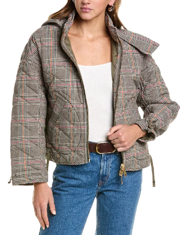 Checkered women's wool coats in a classic pattern for a timeless styleRamy Brook Reversible Freya Jacket Checkered women's wool coats in a classic pattern for a timeless styleRamy Brook Reversible Freya Jacket