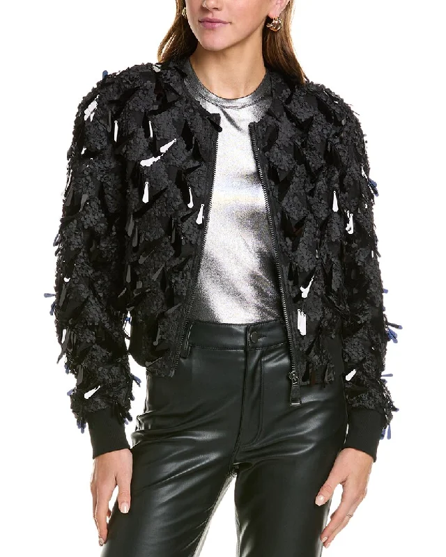 Women's knee - length wool blend coats with a fur collar for added warmthRamy Brook Mariana Jacket