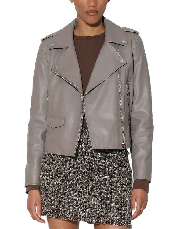 Women's pea coats with brass buttons for a nautical - inspired styleWalter Baker Liz Leather Jacket Women's pea coats with brass buttons for a nautical - inspired styleWalter Baker Liz Leather Jacket