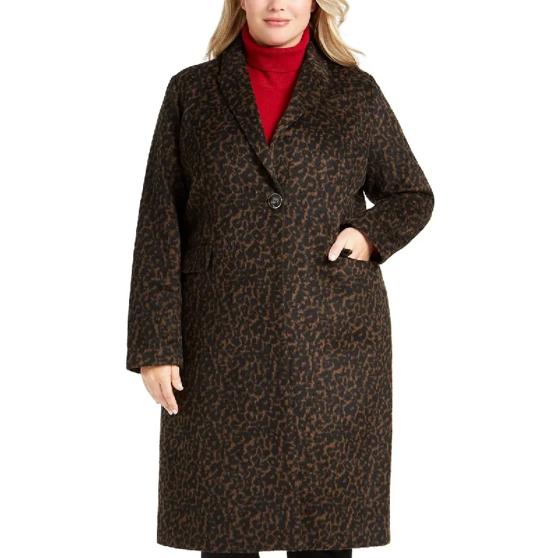Women's longline double - breasted camel coats for a sophisticated lookPlus Womens Wool Blend Long Trench Coat