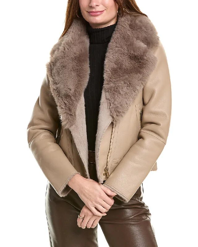 Oversized women's wool coats in a monochromatic look for a trendy outfitLa Fiorentina Biker Jacket Oversized women's wool coats in a monochromatic look for a trendy outfitLa Fiorentina Biker Jacket