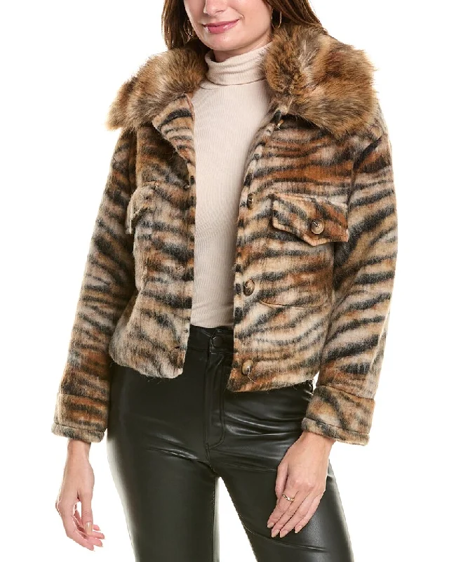 Embroidered women's cotton coats in a bohemian pattern for a unique designLa Fiorentina Animal Print Wool Jacket Embroidered women's cotton coats in a bohemian pattern for a unique designLa Fiorentina Animal Print Wool Jacket