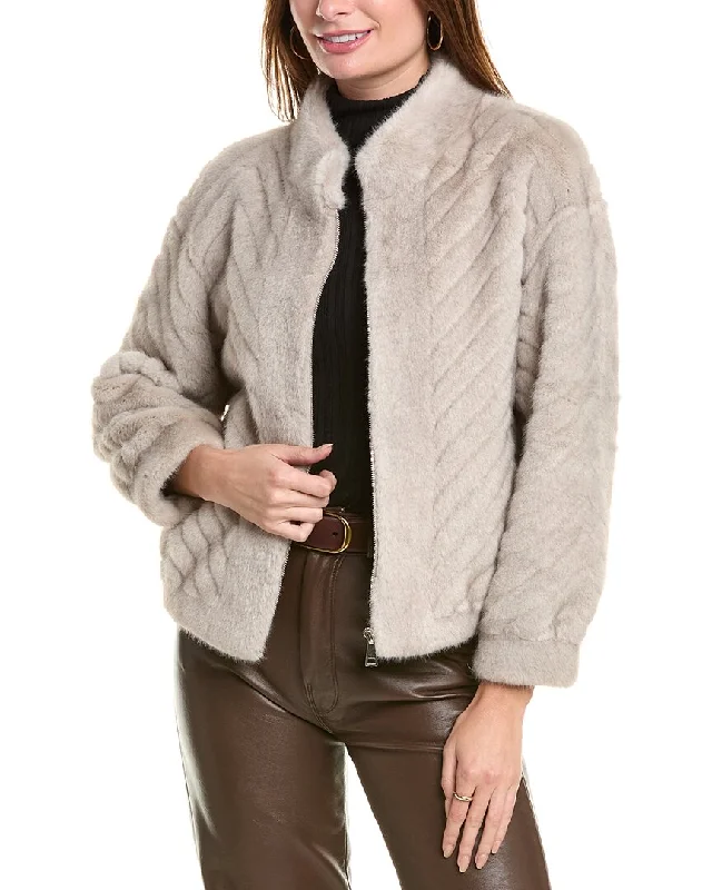 Mid - length women's down coats in a slim fit for a modern and sleek appearanceLa Fiorentina Mink Jacket Mid - length women's down coats in a slim fit for a modern and sleek appearanceLa Fiorentina Mink Jacket