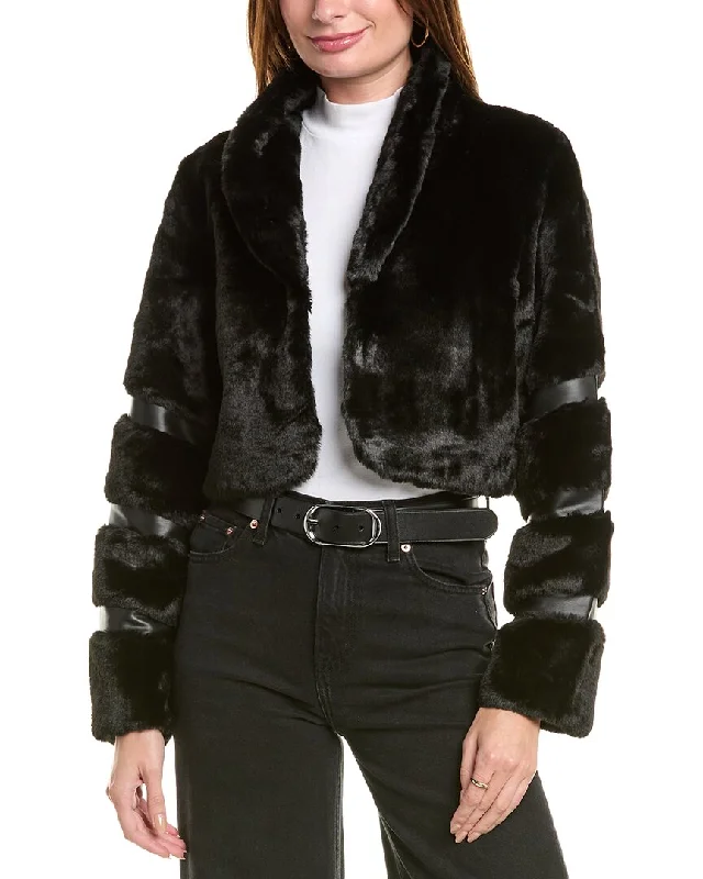 Women's long - sleeve wool coats in a houndstooth pattern for a classic charmLa Fiorentina Cropped Jacket Women's long - sleeve wool coats in a houndstooth pattern for a classic charmLa Fiorentina Cropped Jacket