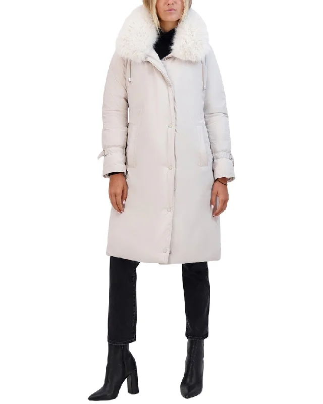 Quilted down women's coats with removable hoods for outdoor activitiesKenneth Cole Parka Quilted down women's coats with removable hoods for outdoor activitiesKenneth Cole Parka