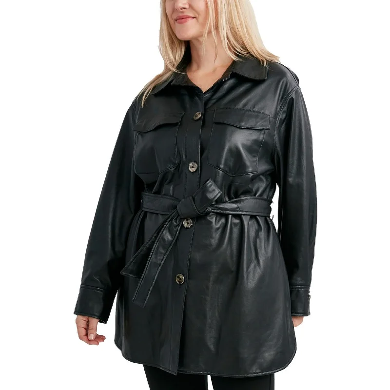 Women's faux fur coats in bright colors for a bold fashion statementPlus Liv Womens Leather Belted Leather Jacket Women's faux fur coats in bright colors for a bold fashion statementPlus Liv Womens Leather Belted Leather Jacket