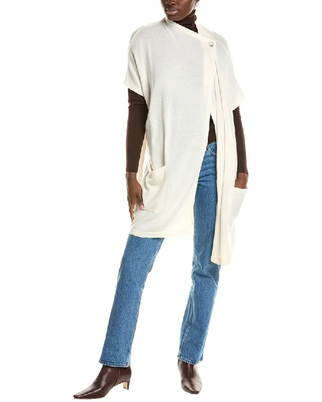 Long women's mac coats in a lightweight fabric for spring showersBrodie Cashmere Luxe Wool & Cashmere-Blend Poncho
