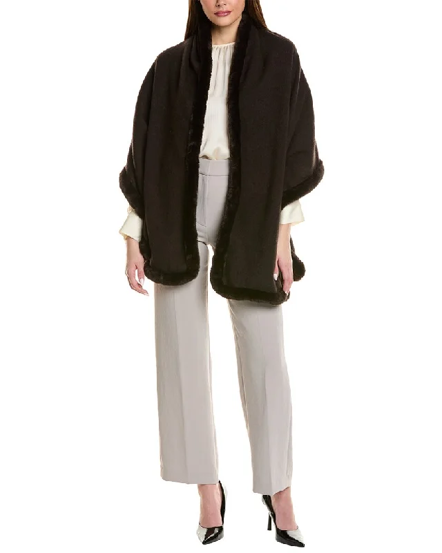 Women's waterproof parka coats with multiple pockets for practicalityJ.Mclaughlin Artemis Wool Poncho