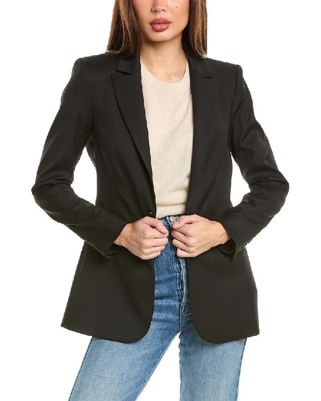 Women's reversible down coats with two - tone designs for versatile stylingAlice + Olivia Breann Fitted Wool-Blend Blazer