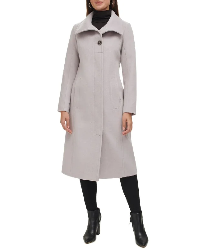 Mid - length women's down coats in a slim fit for a modern and sleek appearanceKenneth Cole Wool-Blend Coat Mid - length women's down coats in a slim fit for a modern and sleek appearanceKenneth Cole Wool-Blend Coat