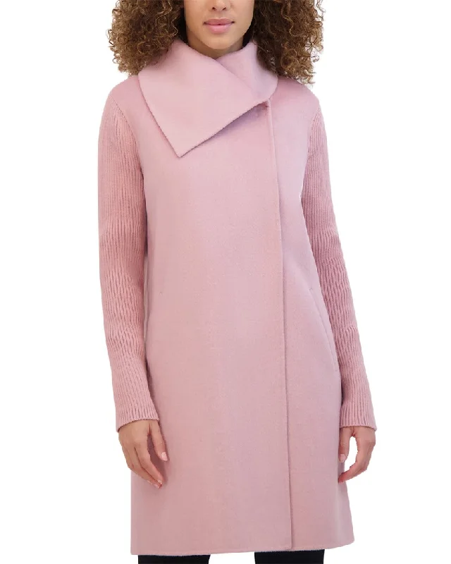 Belted women's cashmere coats in soft pastels for a luxurious feelKenneth Cole Wool-Blend Coat Belted women's cashmere coats in soft pastels for a luxurious feelKenneth Cole Wool-Blend Coat