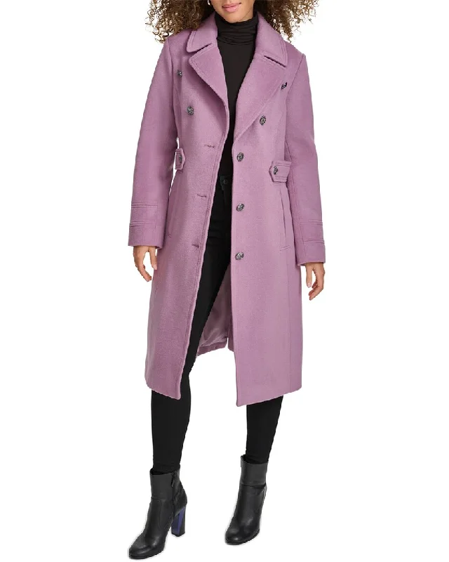 Women's cropped leather coats with silver studs for an edgy lookKenneth Cole Wool-Blend Coat Women's cropped leather coats with silver studs for an edgy lookKenneth Cole Wool-Blend Coat
