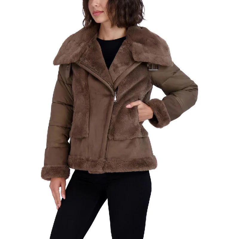 Shearling - lined women's leather coats for ultimate warmth and luxurySaylor Womens Faux Fur Cold Weather Puffer Jacket Shearling - lined women's leather coats for ultimate warmth and luxurySaylor Womens Faux Fur Cold Weather Puffer Jacket