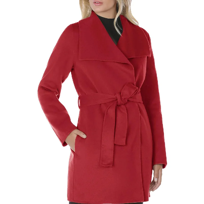 Women's long - sleeve wool coats in a houndstooth pattern for a classic charmElla Womens Wool Wrap Wool Coat Women's long - sleeve wool coats in a houndstooth pattern for a classic charmElla Womens Wool Wrap Wool Coat