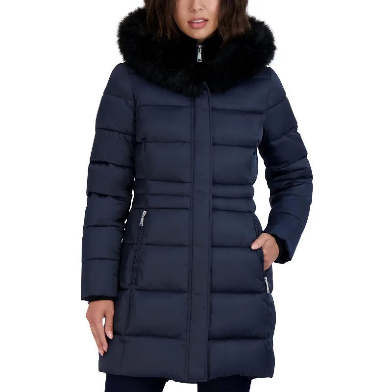 Women's longline double - breasted camel coats for a sophisticated lookDana Womens Faux Fur Hooded Puffer Jacket Women's longline double - breasted camel coats for a sophisticated lookDana Womens Faux Fur Hooded Puffer Jacket