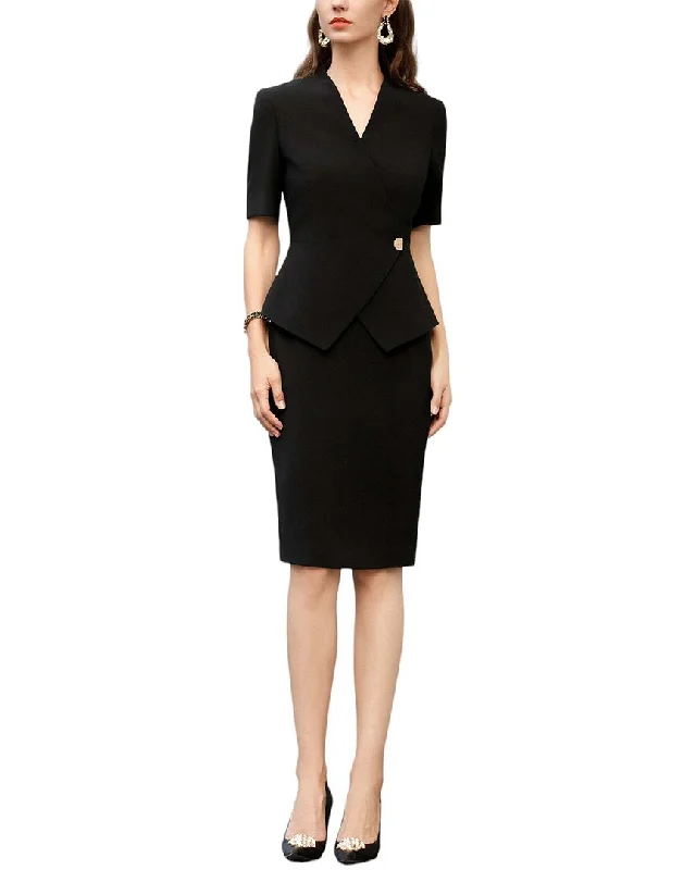 Oversized women's wool coats in a monochromatic look for a trendy outfitAnette 2Pc Blazer & Skirt Set Oversized women's wool coats in a monochromatic look for a trendy outfitAnette 2Pc Blazer & Skirt Set