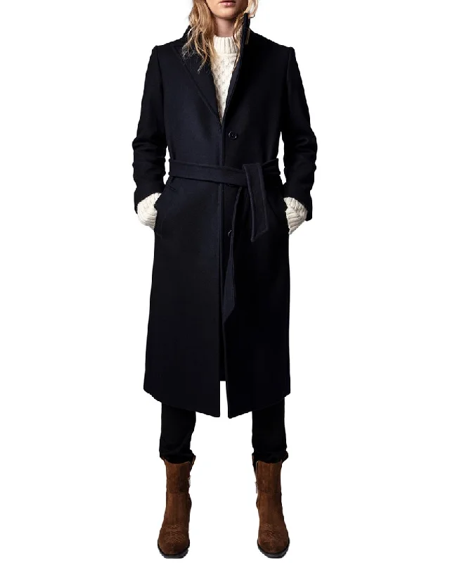 Women's reversible down coats with two - tone designs for versatile stylingZadig & Voltaire Monaco Wool-Blend Coat Women's reversible down coats with two - tone designs for versatile stylingZadig & Voltaire Monaco Wool-Blend Coat