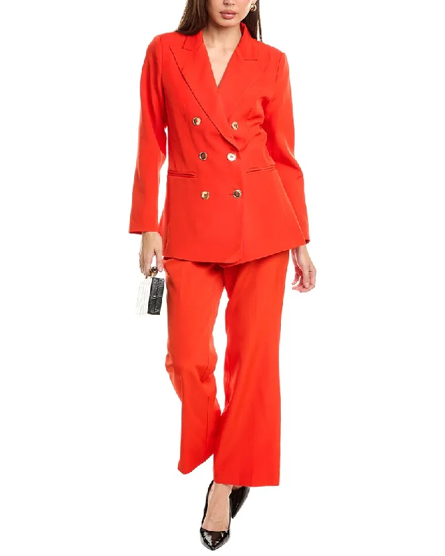 Mid - length women's down coats in a slim fit for a modern and sleek appearancePascale La Mode 2Pc Blazer & Pant Set