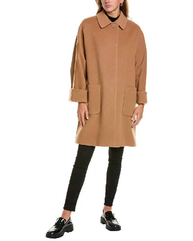 Belted women's cashmere coats in soft pastels for a luxurious feelCinzia Rocca Icons Medium Wool & Cashmere-Blend Coat