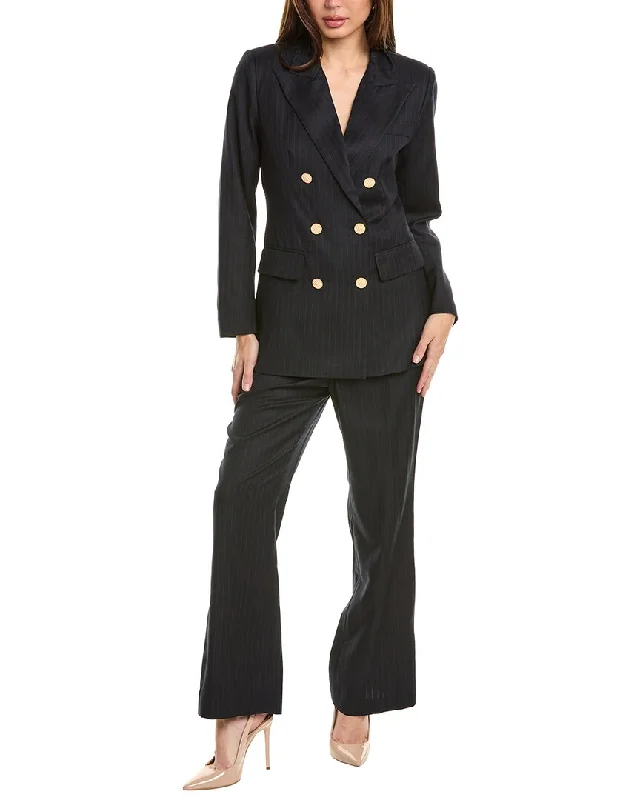 Mid - length women's down coats in a slim fit for a modern and sleek appearancePascale La Mode 2Pc Blazer & Pant Set