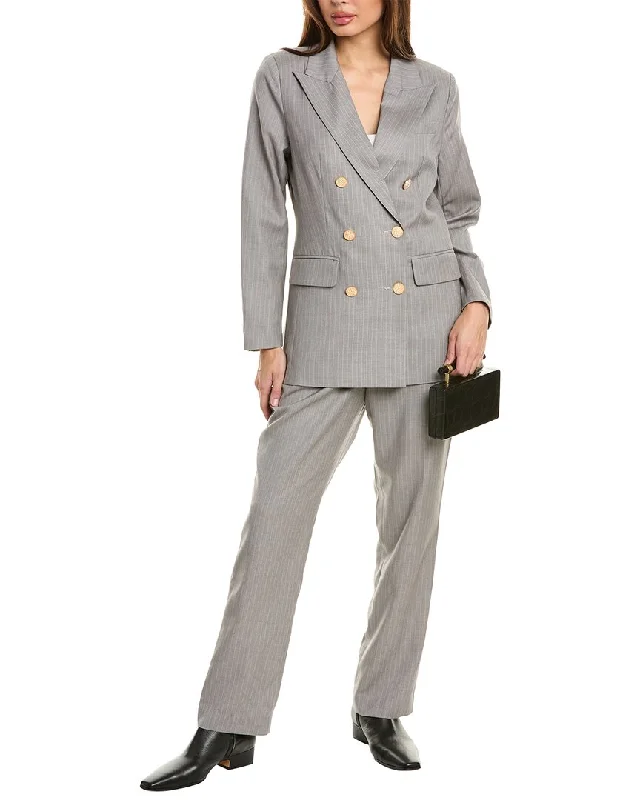 Quilted down women's coats with removable hoods for outdoor activitiesPascale La Mode 2Pc Blazer & Pant Set