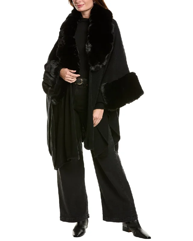 Belted women's cashmere coats in soft pastels for a luxurious feelSurell Accessories Knit Ruana