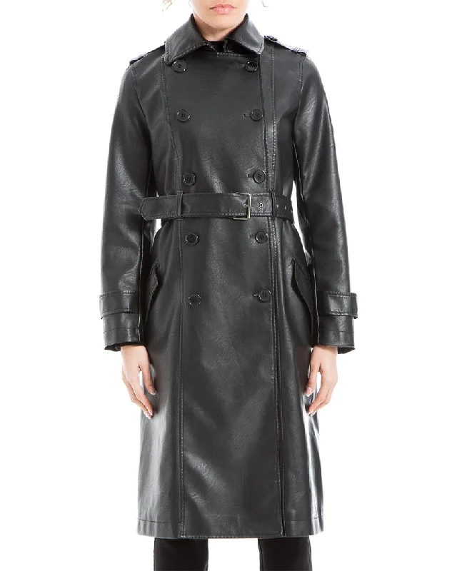 Petite women's wool blend coats with a tailored fit for a flattering silhouetteMax Studio Trench Coat