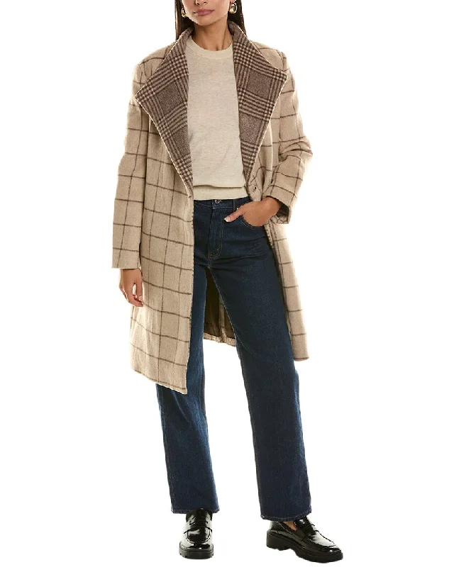 Petite women's wool blend coats with a tailored fit for a flattering silhouetteFrench Connection Fran Belted Wool-Blend Coat Petite women's wool blend coats with a tailored fit for a flattering silhouetteFrench Connection Fran Belted Wool-Blend Coat