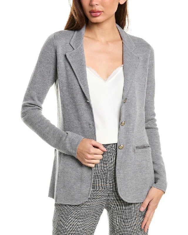 Petite women's wool blend coats with a tailored fit for a flattering silhouetteBruno Magli Wool Sweater Blazer