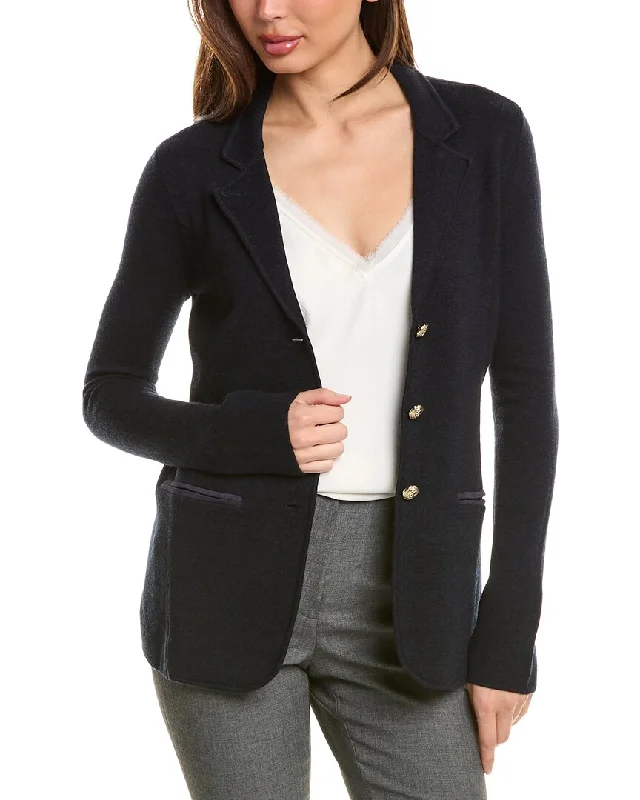 Oversized women's wool coats in a monochromatic look for a trendy outfitBruno Magli Wool Sweater Blazer