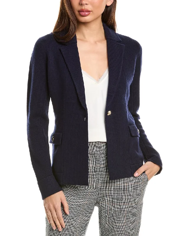 Women's reversible down coats with two - tone designs for versatile stylingBruno Magli Wool & Cashmere-Blend Sweater Blazer