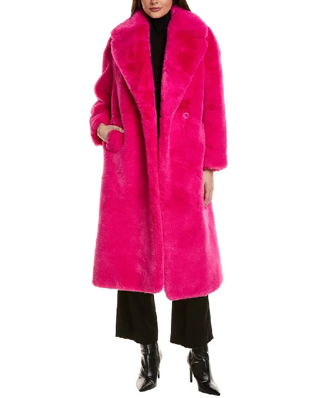 Women's waterproof parka coats with multiple pockets for practicalityAdrienne Landau Ruby Reversible Coat