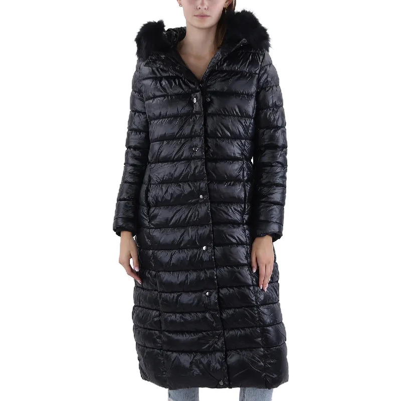 Women's reversible down coats with two - tone designs for versatile stylingWomens Quilted Cold Weather Parka Coat