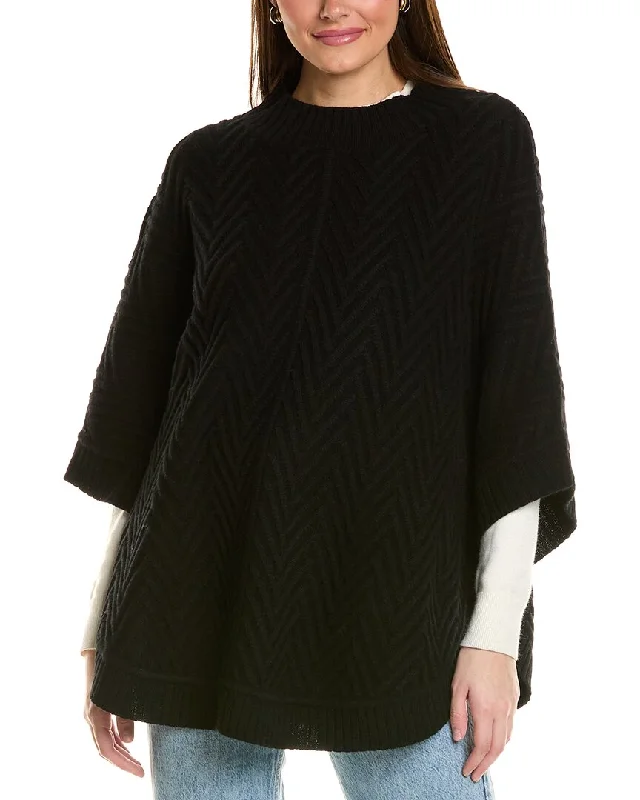 Women's pea coats with brass buttons for a nautical - inspired styleHannah Rose Delaney Wool Poncho