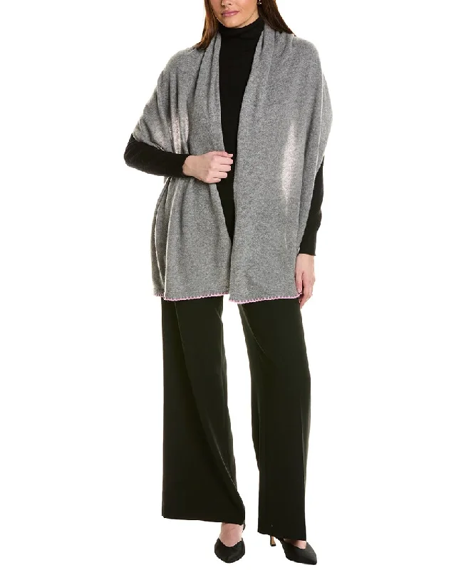 Shearling - lined women's leather coats for ultimate warmth and luxuryHannah Rose Luxe Mini Cashmere Travel Wrap