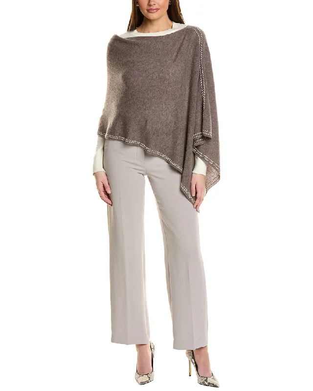 Water - resistant women's trench coats with adjustable cuffs for rainy daysHannah Rose Whip Stitch Cashmere Topper