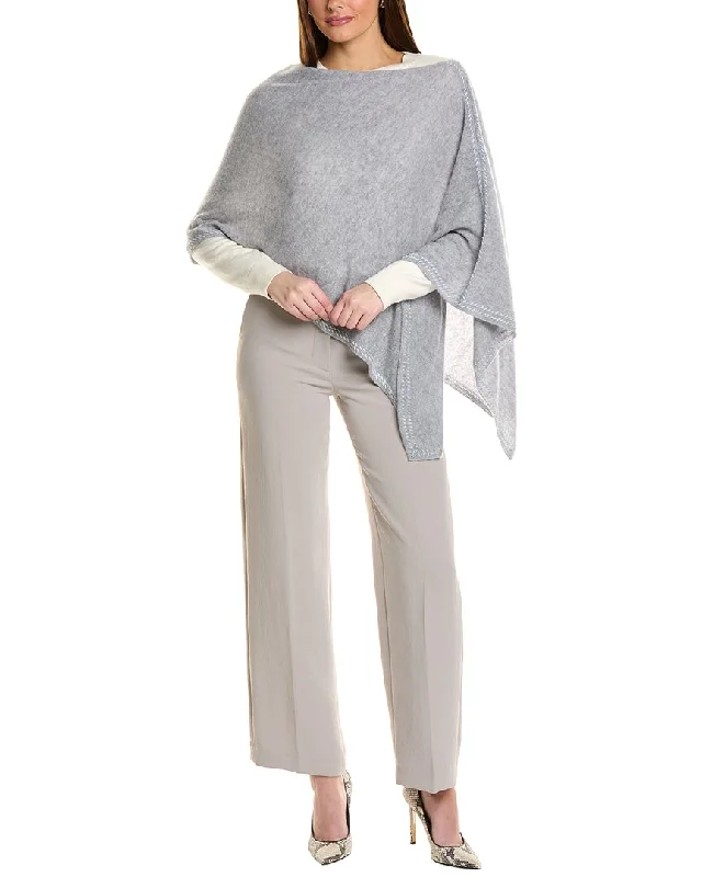 Checkered women's wool coats in a classic pattern for a timeless styleHannah Rose Whip Stitch Cashmere Topper