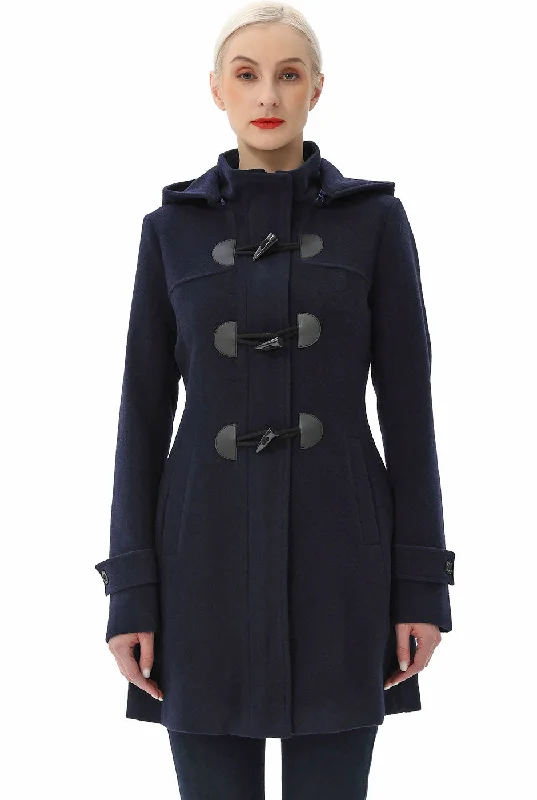 Water - resistant women's trench coats with adjustable cuffs for rainy daysBGSD Women Ava Toggle Hooded Duffle Wool Coat Water - resistant women's trench coats with adjustable cuffs for rainy daysBGSD Women Ava Toggle Hooded Duffle Wool Coat