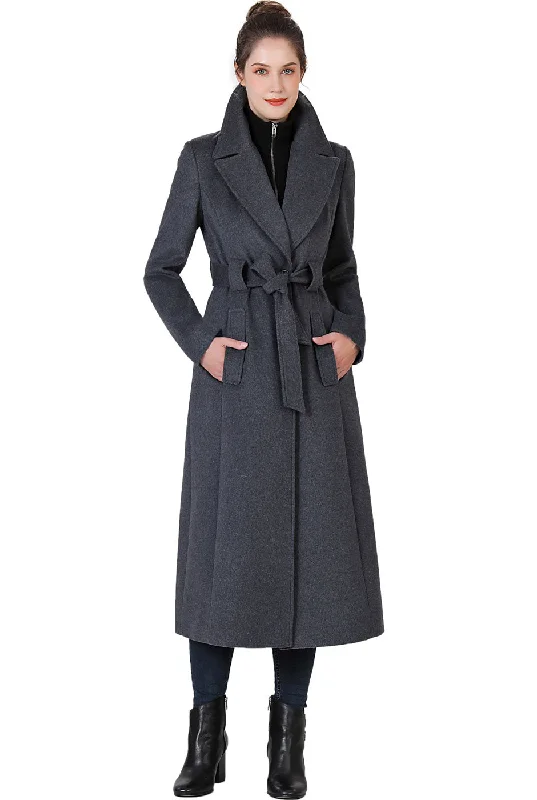 Women's pea coats with brass buttons for a nautical - inspired styleBGSD Women May Belted Wrap Wool Trench Coat Women's pea coats with brass buttons for a nautical - inspired styleBGSD Women May Belted Wrap Wool Trench Coat