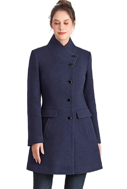 Belted women's cashmere coats in soft pastels for a luxurious feelBGSD Women Sue Wool Stand Collar Walker Coat Belted women's cashmere coats in soft pastels for a luxurious feelBGSD Women Sue Wool Stand Collar Walker Coat