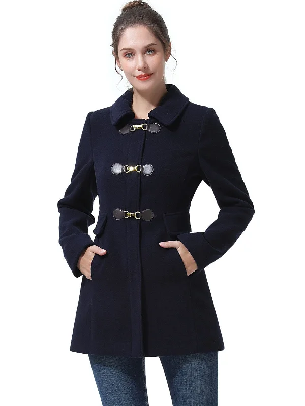 Oversized women's wool coats in a monochromatic look for a trendy outfitBGSD Women Amy Toggle Wool Coat