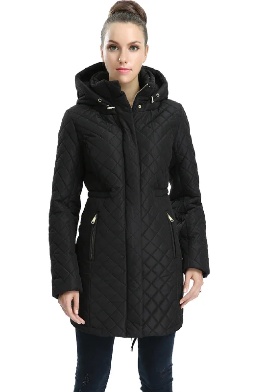 Quilted down women's coats with removable hoods for outdoor activitiesBGSD Women's "Angela" Waterproof Quilted Parka Coat Quilted down women's coats with removable hoods for outdoor activitiesBGSD Women's "Angela" Waterproof Quilted Parka Coat