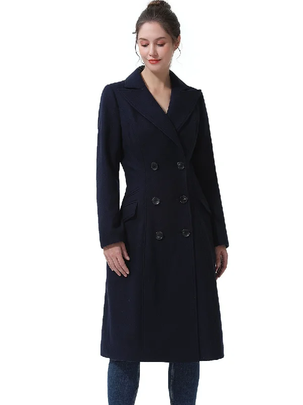 Women's reversible down coats with two - tone designs for versatile stylingBGSD Women Bri Long Wool Pea Coat Women's reversible down coats with two - tone designs for versatile stylingBGSD Women Bri Long Wool Pea Coat