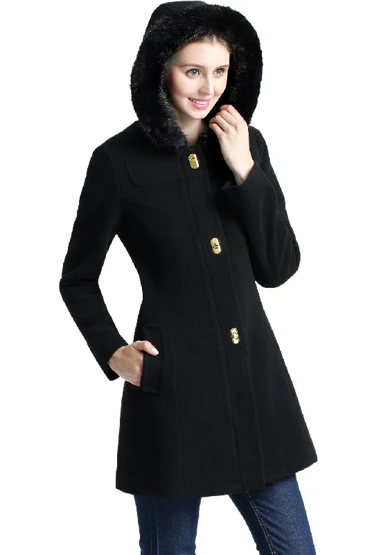 Embroidered women's cotton coats in a bohemian pattern for a unique designBGSD Women Lana Wool Hooded Parka Coat Embroidered women's cotton coats in a bohemian pattern for a unique designBGSD Women Lana Wool Hooded Parka Coat