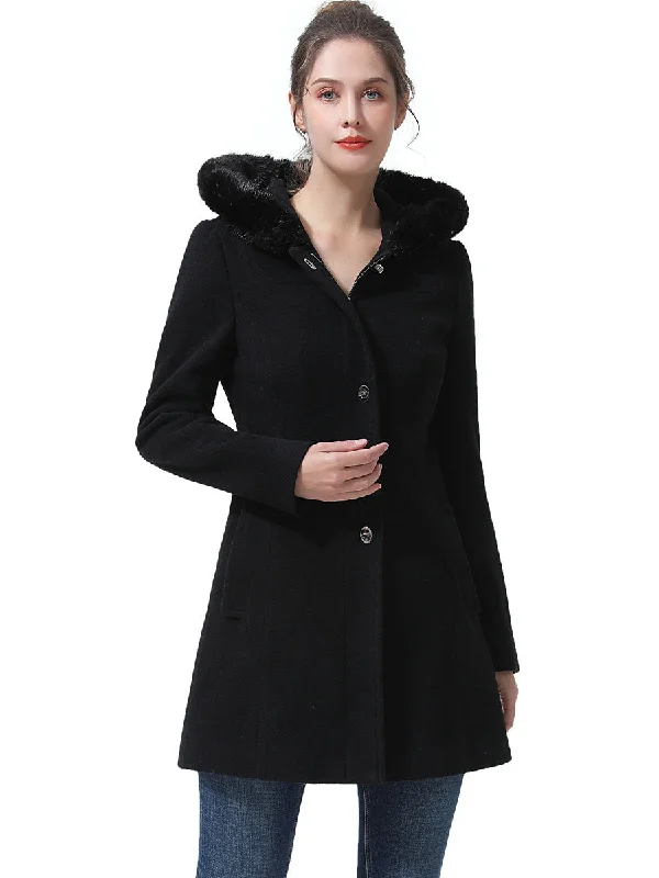 Plus size women's wool blend coats for a warm and stylish winterBGSD Women Lia Hooded Wool Coat Plus size women's wool blend coats for a warm and stylish winterBGSD Women Lia Hooded Wool Coat