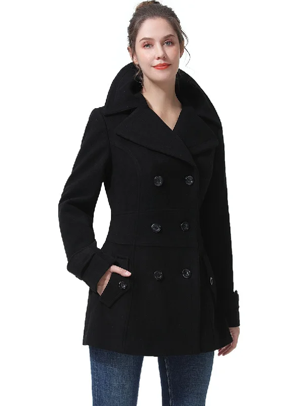Women's longline double - breasted camel coats for a sophisticated lookBGSD Women Mya Wool Pea Coat Women's longline double - breasted camel coats for a sophisticated lookBGSD Women Mya Wool Pea Coat