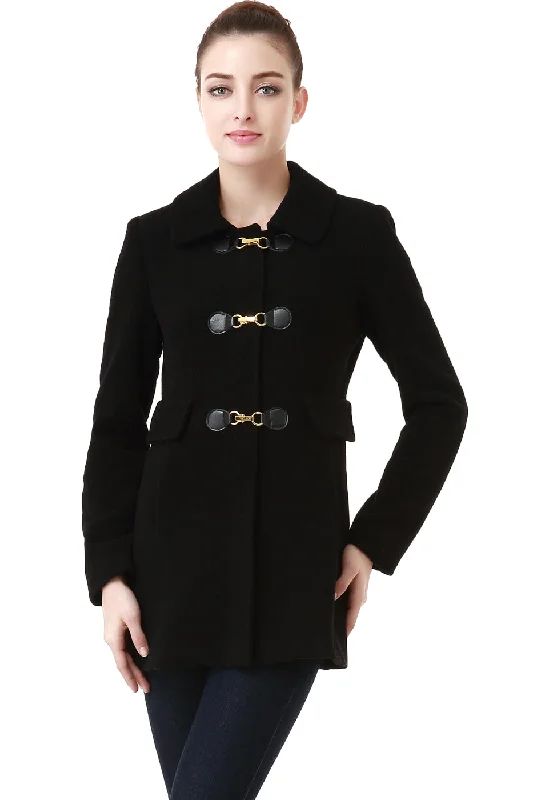 Women's waterproof parka coats with multiple pockets for practicalityBGSD Women Amy Toggle Wool Coat