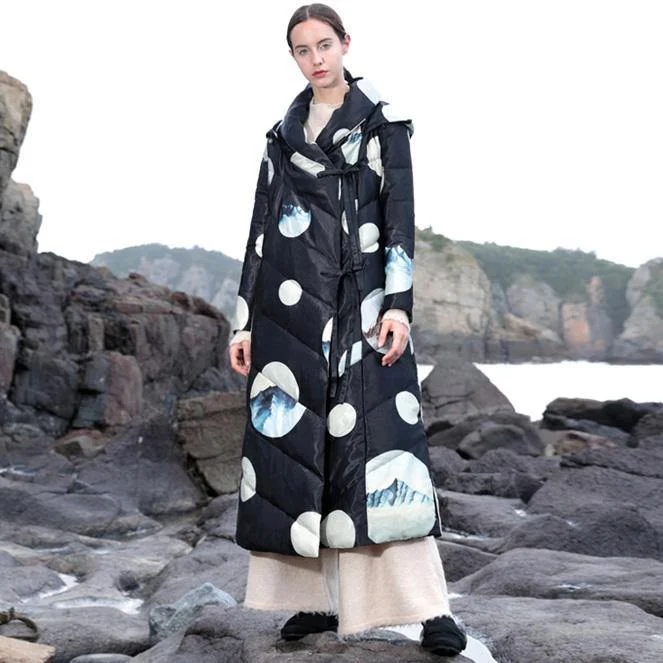 Belted women's cashmere coats in soft pastels for a luxurious feelblack big dotted warm winter coat casual thick snow jackets hooded Jackets