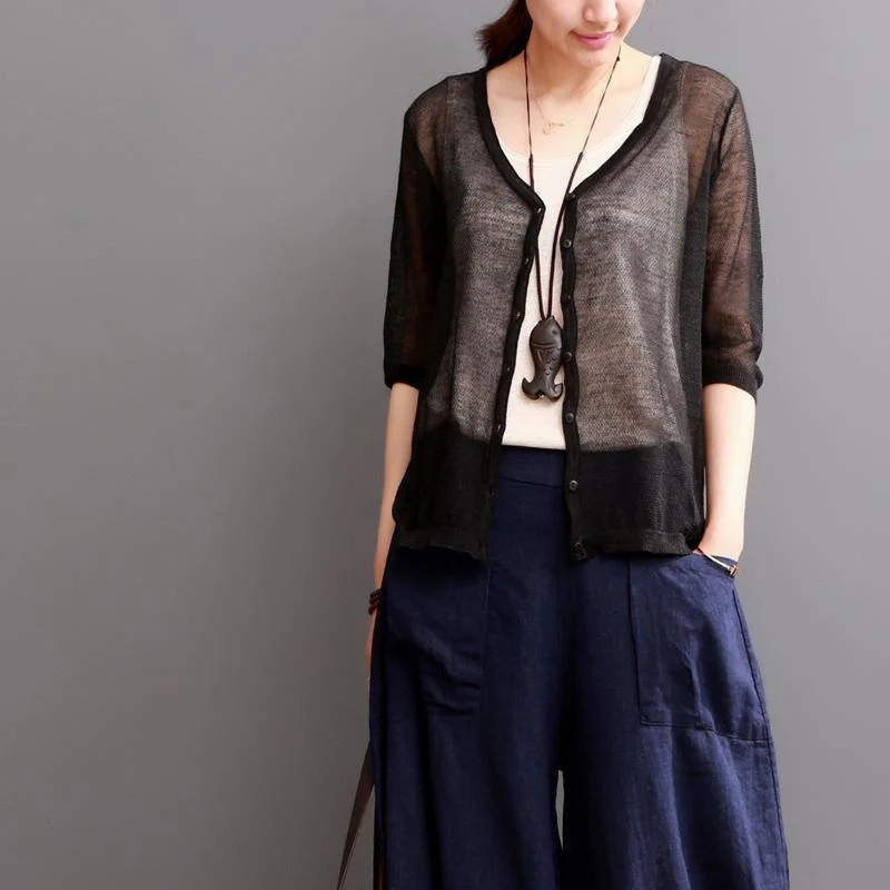 Long women's mac coats in a lightweight fabric for spring showersBlack linen coat women summer cardigan Long women's mac coats in a lightweight fabric for spring showersBlack linen coat women summer cardigan